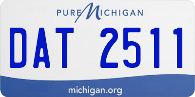 MI license plate DAT2511
