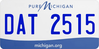 MI license plate DAT2515