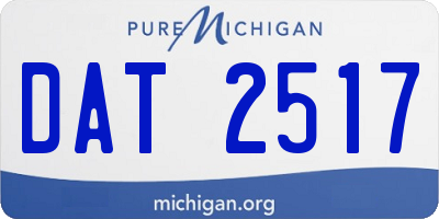 MI license plate DAT2517