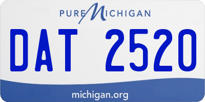 MI license plate DAT2520