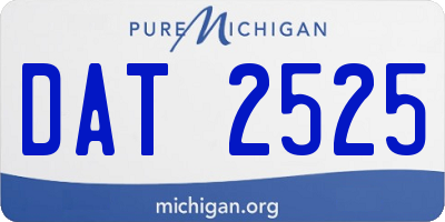 MI license plate DAT2525