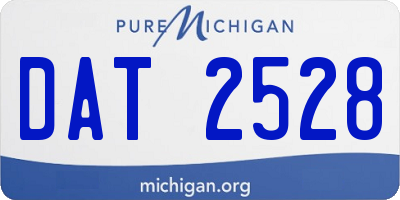 MI license plate DAT2528