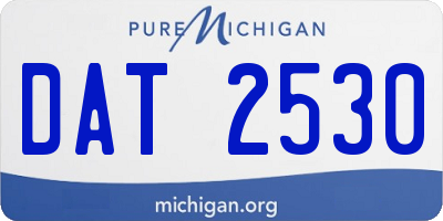 MI license plate DAT2530