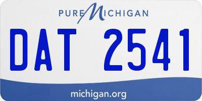 MI license plate DAT2541