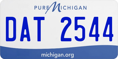 MI license plate DAT2544