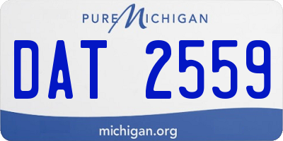 MI license plate DAT2559