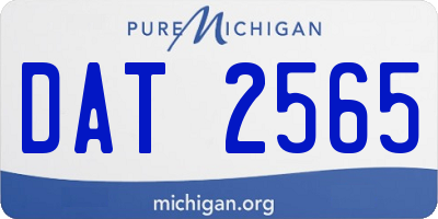 MI license plate DAT2565