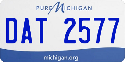 MI license plate DAT2577