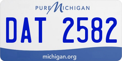 MI license plate DAT2582