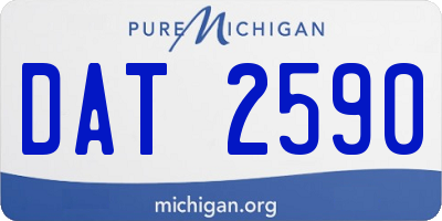 MI license plate DAT2590