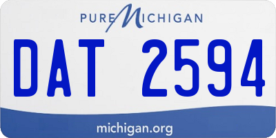 MI license plate DAT2594