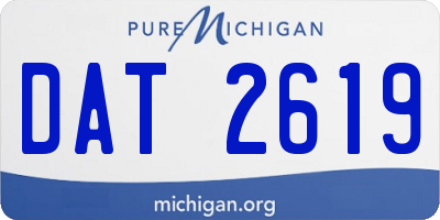 MI license plate DAT2619