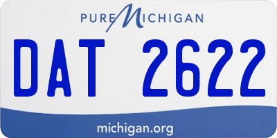 MI license plate DAT2622
