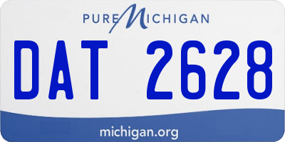 MI license plate DAT2628