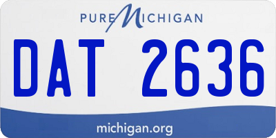 MI license plate DAT2636