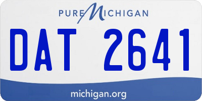 MI license plate DAT2641