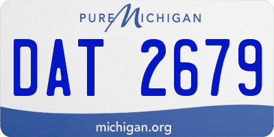 MI license plate DAT2679
