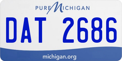 MI license plate DAT2686