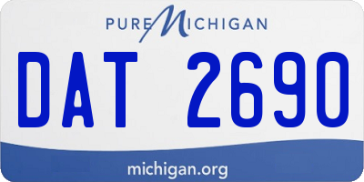MI license plate DAT2690