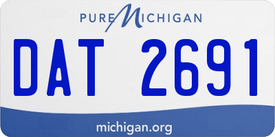 MI license plate DAT2691