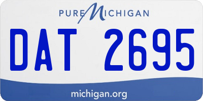 MI license plate DAT2695