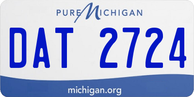 MI license plate DAT2724