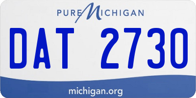 MI license plate DAT2730