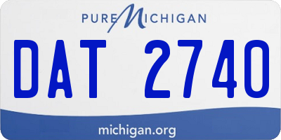 MI license plate DAT2740