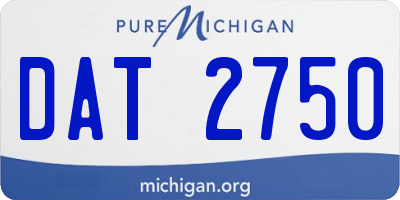 MI license plate DAT2750