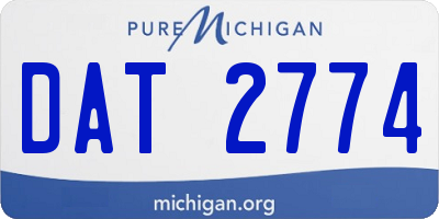 MI license plate DAT2774
