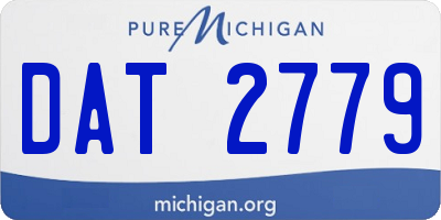 MI license plate DAT2779