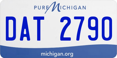 MI license plate DAT2790