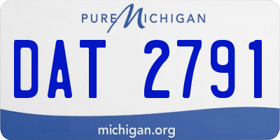 MI license plate DAT2791