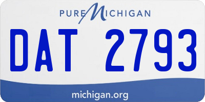 MI license plate DAT2793