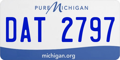 MI license plate DAT2797