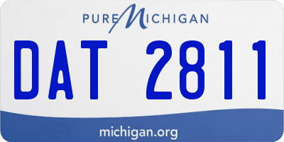 MI license plate DAT2811