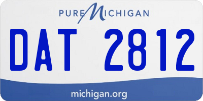MI license plate DAT2812