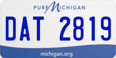 MI license plate DAT2819