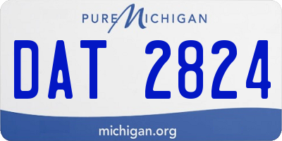 MI license plate DAT2824