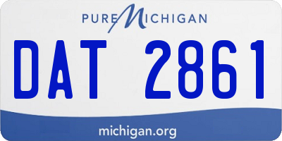 MI license plate DAT2861