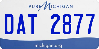 MI license plate DAT2877