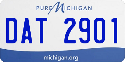 MI license plate DAT2901