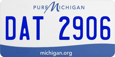 MI license plate DAT2906