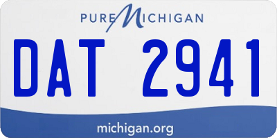 MI license plate DAT2941