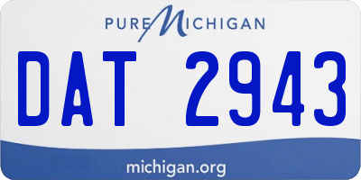 MI license plate DAT2943