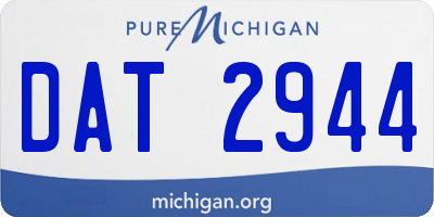 MI license plate DAT2944