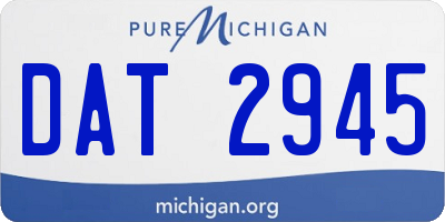 MI license plate DAT2945