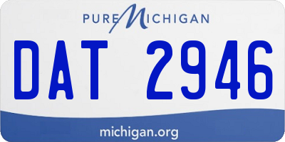 MI license plate DAT2946