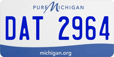 MI license plate DAT2964