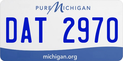 MI license plate DAT2970